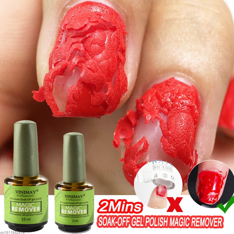 VINIMAY UV LED Gel Nail Polish Burst Magic Remover Liquid to Remove The Sticky Layer Gel Nail Degreaser Cleaner Gel Lak Remover
