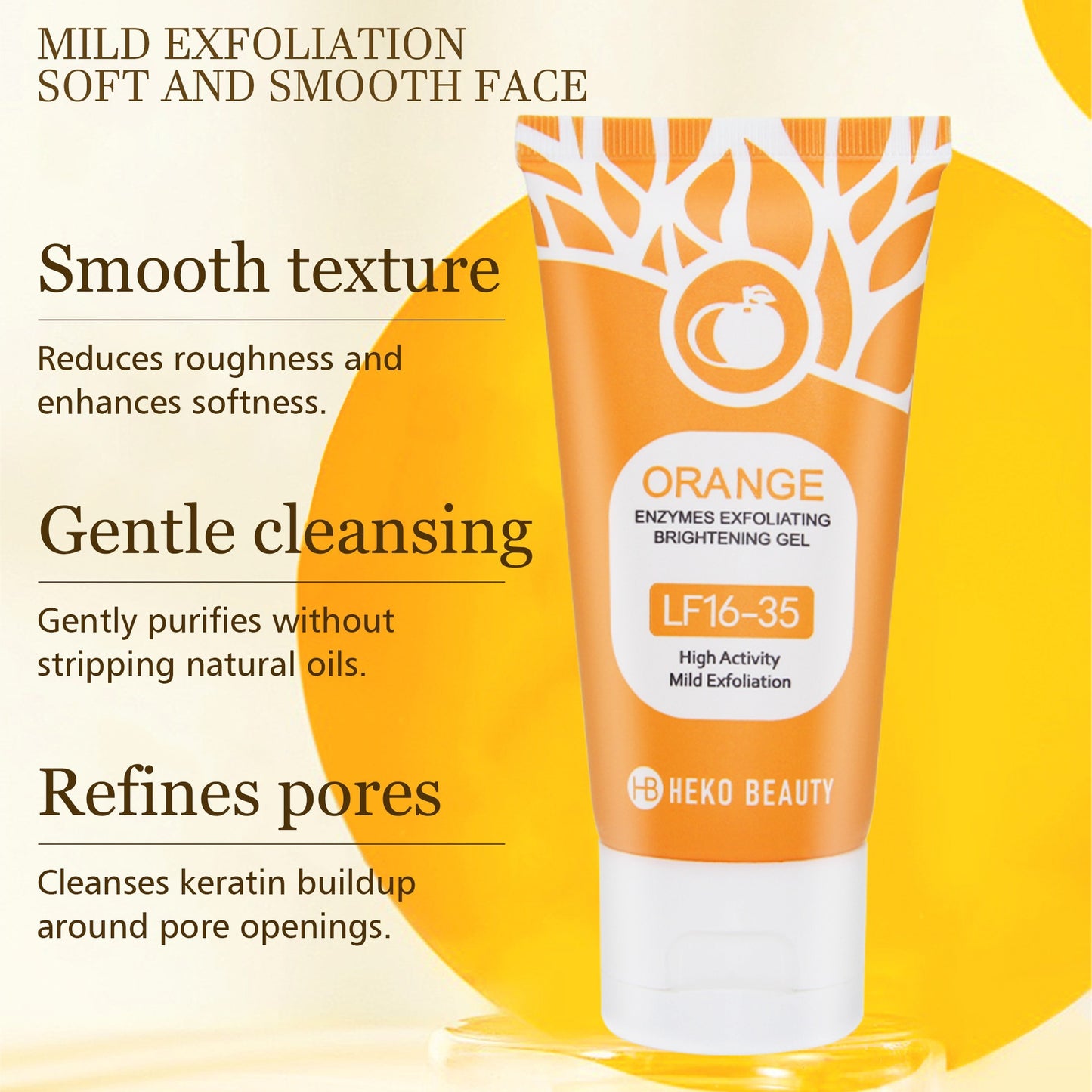 Orange Exfoliating & Skin Brightening Gel – Glowing Skin