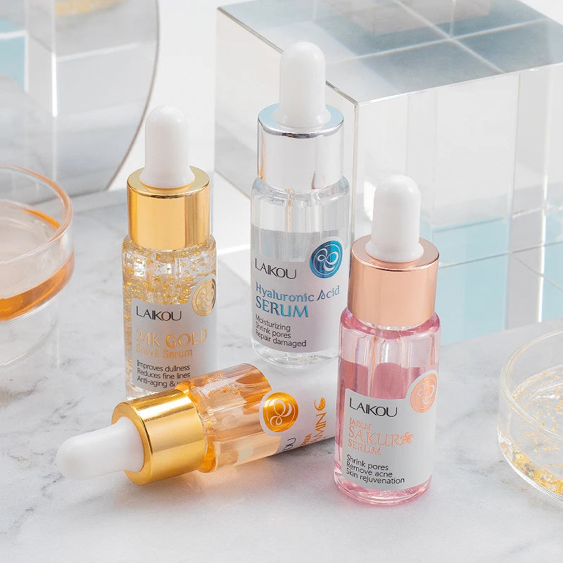 LAIKOU Sakura Anti-Aging Face Serum – 24K Gold & Vitamin C