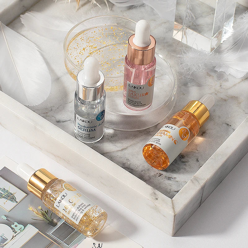 LAIKOU Sakura Anti-Aging Face Serum – 24K Gold & Vitamin C